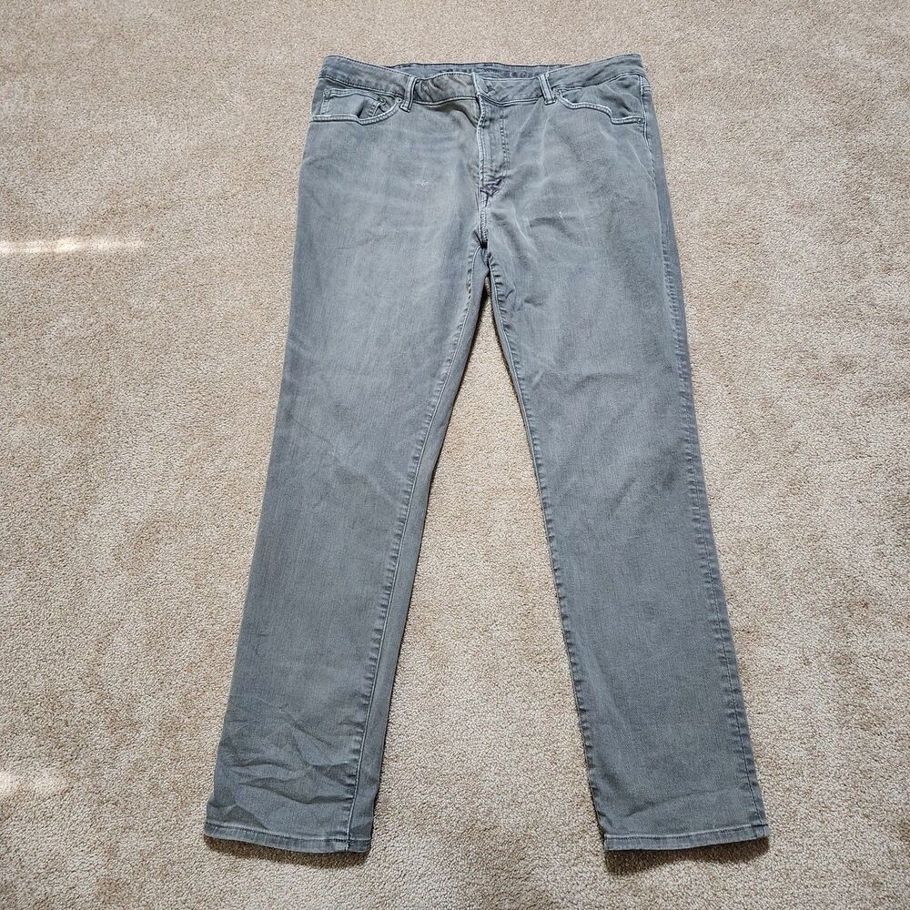 American Eagle Jeans Men 38x32 (39X30.5) Gray Next Level Flex Slim Straight
